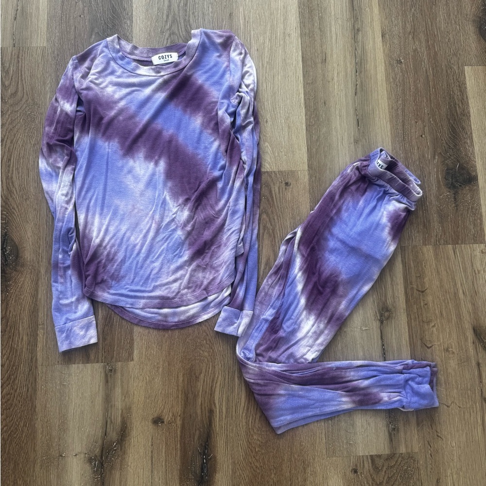 Women's Cozy’s Purple Tie-Dye Pajama Set Small